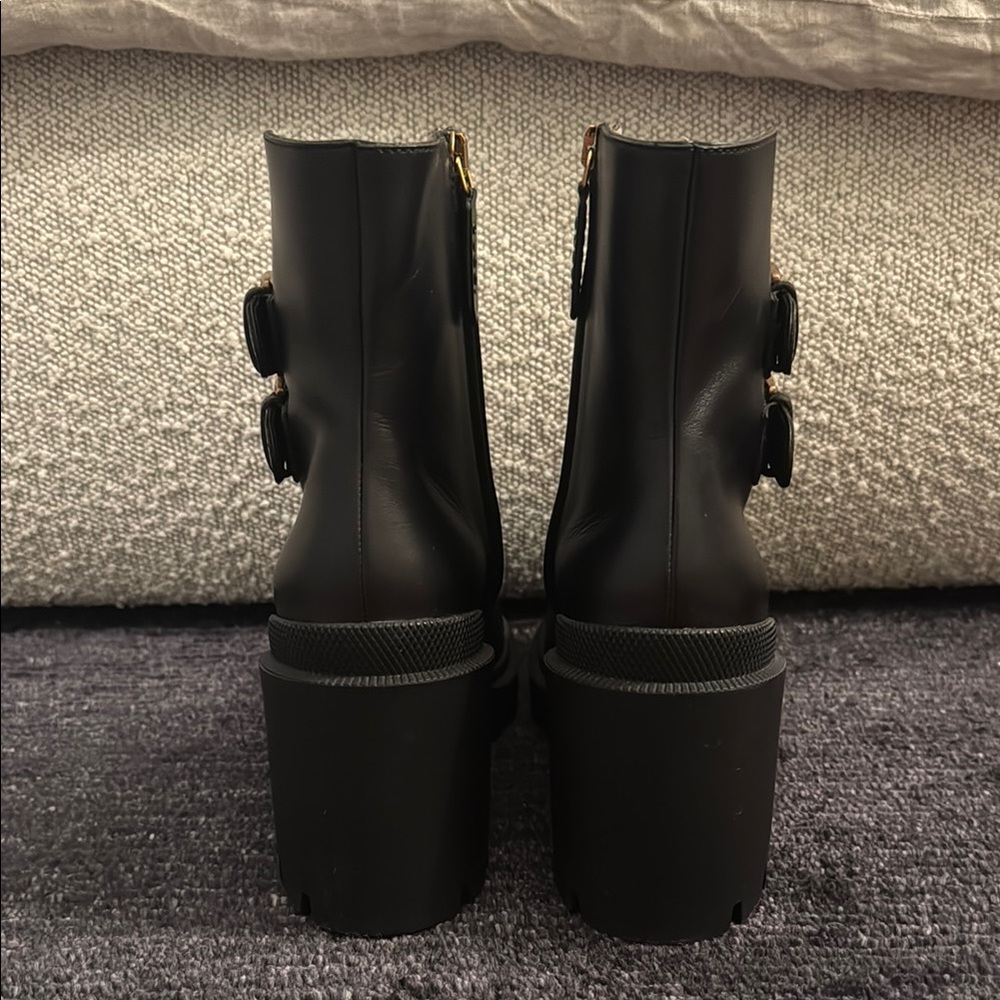 Gucci GG Supreme Leather Combat Boots - Picture 4 of 8